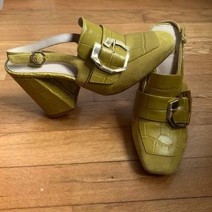 Crocodile & Suede Mules